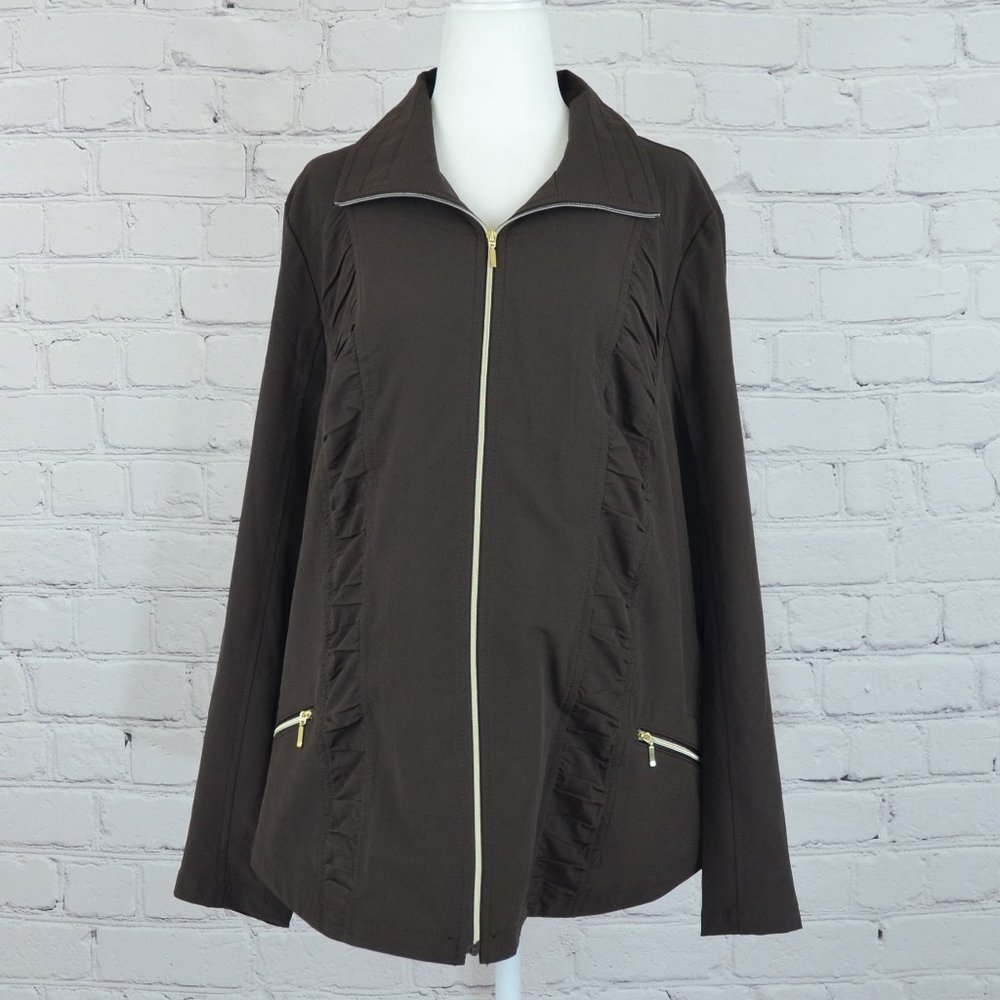 NEW! CHICO'S ZENERGY Neema Ruched Active Jacket - Picture 7 of 8